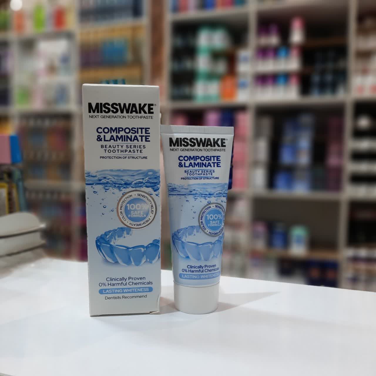 خمیر دندان میسویک مدل COMPOSITE AND LAMINATE حجم 75 میلی‌لیتر، کاهش‌دهنده پلاک دندان