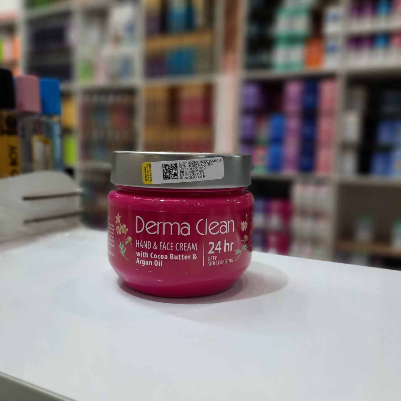 کرم مرطوب‌کننده دست و صورت درماکلین مدل Cocoa Butter مناسب برای انواع پوست حجم 250 میلی‌لیتر