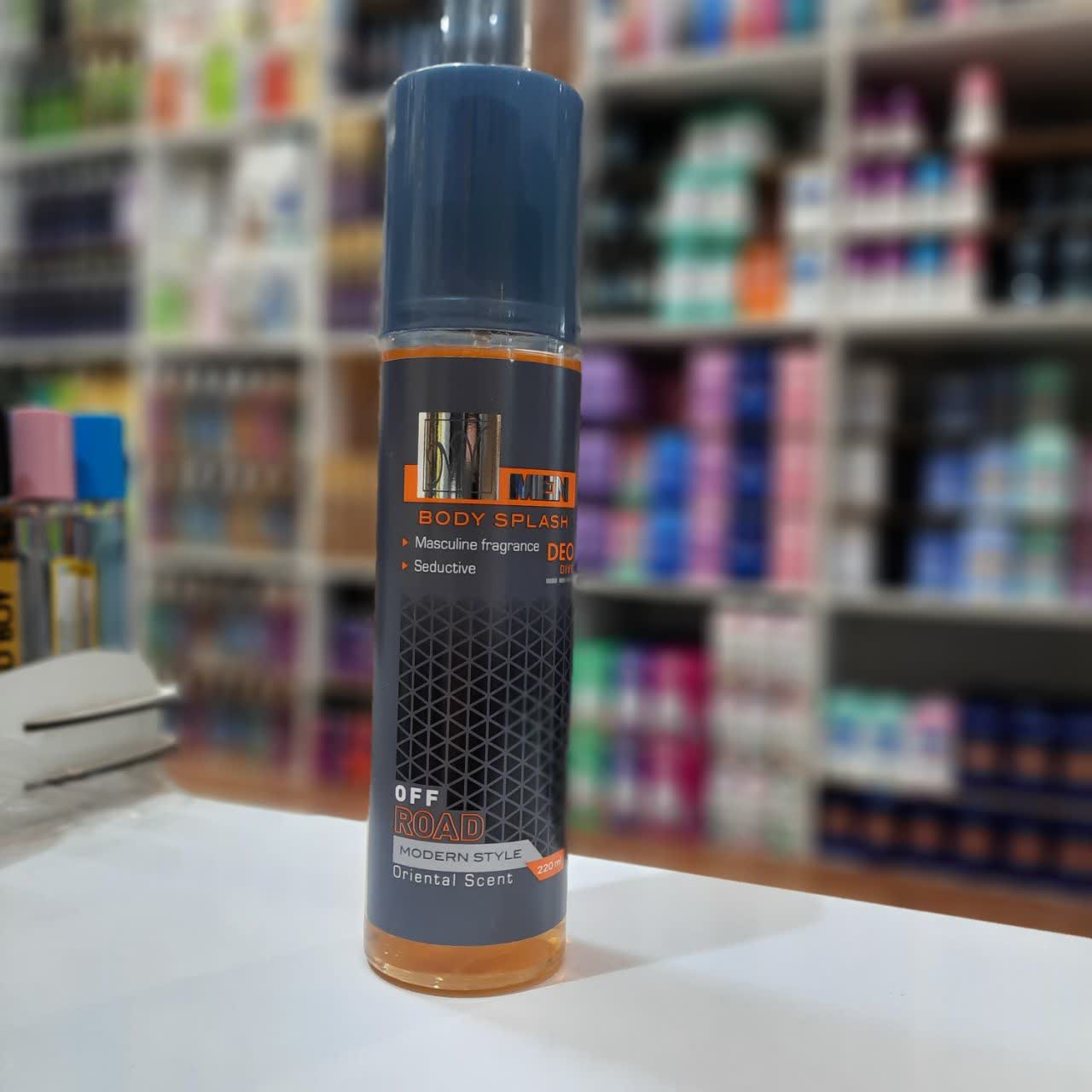 بادی اسپلش مردانه مای مدل Off Road حجم 220ml با رایحه خنک و تند، ترکیبات مرطوب‌کننده، ماندگاری متوسط، مناسب استفاده روزانه در پاییز و زمستان