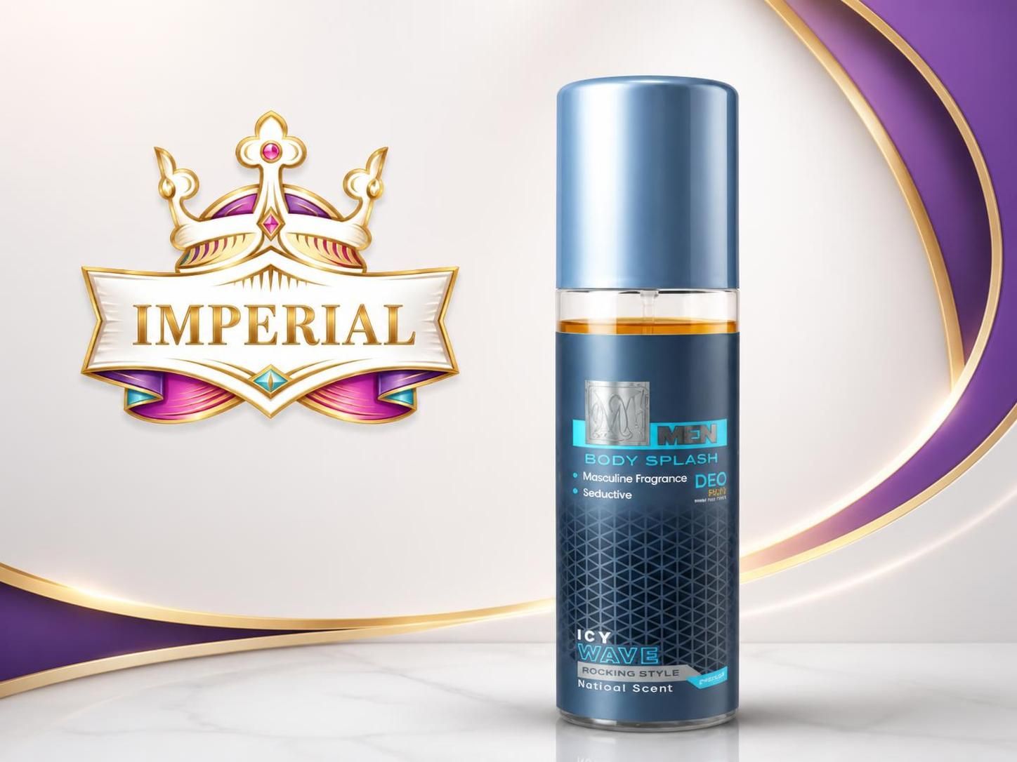 بادی اسپلش مردانه مای مدل ICY WAVE حجم 200 میلی‌لیتر با ماندگاری و پخش بوی متوسط، رایحه میوه و چوب